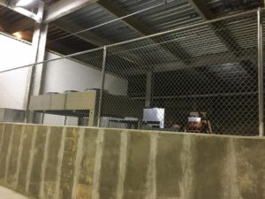Security chain link commercial fence installation