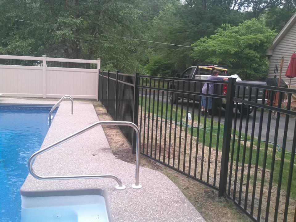 metal pool fence in massachusetts
